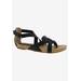 Wide Width Women's Nobu Sandal by Bellini in Black Pebbled (Size 9 1/2 W)