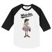 Toddler Tiny Turnip White/Black Chicago White Sox Babes Raglan 3/4 Sleeve T-Shirt