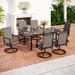 Lark Manor™ Argyri Square 6 - Person 61.5" Long Outdoor Dining Set Metal | 60.84 W x 37.5 D in | Wayfair DBDCC246086C458C99AA2E4E8AB011A7