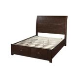 Red Barrel Studio® Anvita Low Profile Storage Sleigh Bed Wood in Brown | 58 H x 79.25 W x 92 D in | Wayfair 85D40A66A2CE41FFA971D6D2CE5E3540