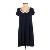 Hollister Casual Dress - A-Line: Blue Solid Dresses - Women's Size Small