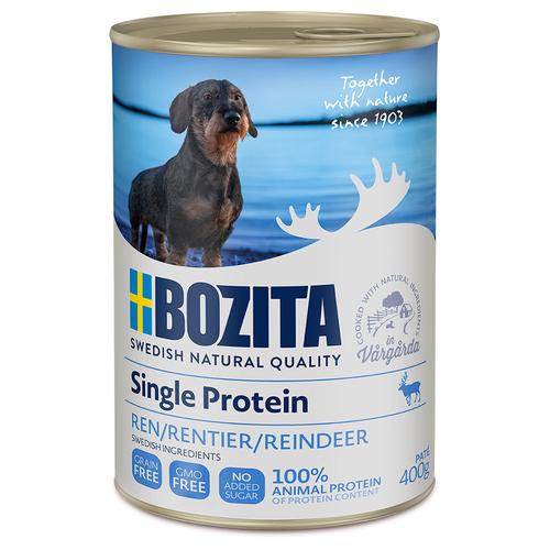 6x400g Bozita Single Protein Paté Rentier Hundefutter nass