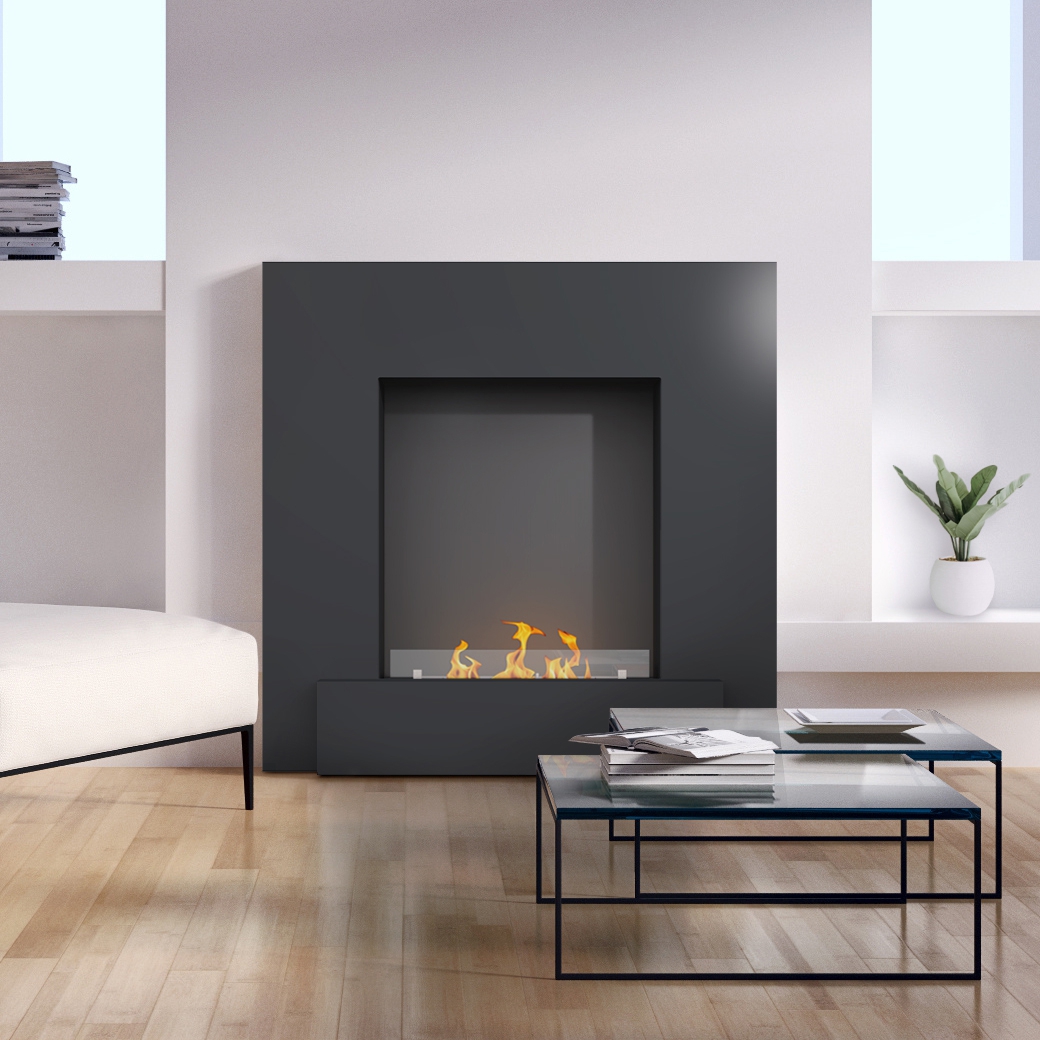 Noble Flame CORVO 1100 FS [moderner Ethanolkamin]: Schwarz Image