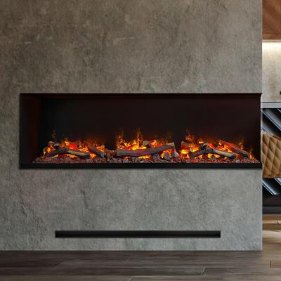 muenkel design wall fire electronic PRO FR 1610 [Opti-myst Elektrokamineinsatz Wandeinbau]: Glas halbhoch, umlaufend - m