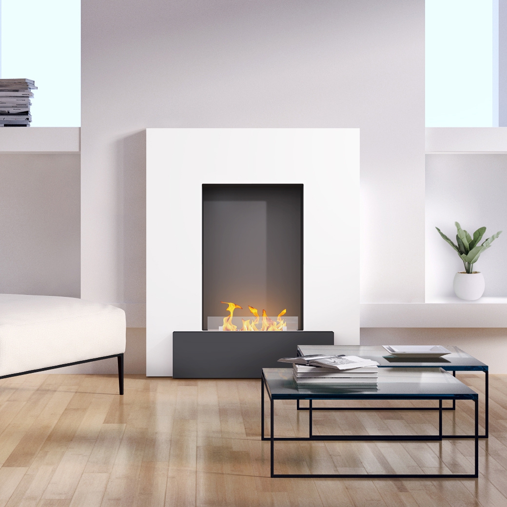 Noble Flame CORVO 950 FS [moderner Ethanolkamin]: Weiß (warm) Image