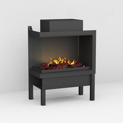 muenkel design wall fire electronic PRO FL 800 [Opti-myst Elektrokamineinsatz Wandeinbau]: Glas halbhoch, umlaufend - oh