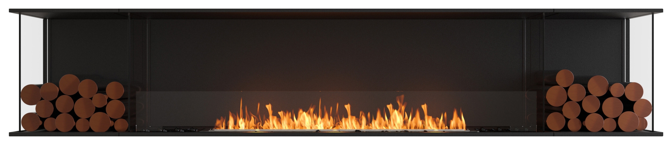 EcoSmart Flex - Dreiseitig offen [Ethanol Einbau Gehäuse]: Flex104 - Holzbox doppelseitig Image