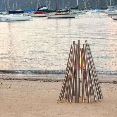 EcoSmart Stix Ethanolkamin Outdoor Range: Edelstahl gebürstet