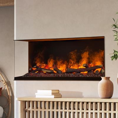 muenkel design wall fire electronic PRO FR 1100 [Opti-myst Elektrokamineinsatz Wandeinbau]: Glas halbhoch, umlaufend - o