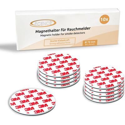 10x Magnethalterung 70mm für Rauchmelder Feuermelder Magnet-Befestigung