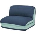 Poltrona letto pouf relax HWC-E68 trasformabile tessuto grigio chiaro scuro