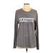 Next Level Apparel Long Sleeve T-Shirt: Gray Tops - Women's Size Large