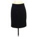 J.Crew Casual Skirt: Black Solid Bottoms - Women's Size 4 Petite