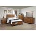 Corvallis Rustic Honey 4-piece Bedroom Set with 2 Nightstands and Dresser