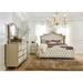 Justine Ivory and Camel 3-piece Bedroom Set with Dresser