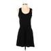 Gap Casual Dress - A-Line Scoop Neck Sleeveless: Black Solid Dresses - Women's Size X-Small