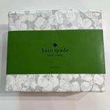 Kate Spade Bedding | Kate Spade Ny Percale Cotton Floral Pattern White Navy 4 Pc Queen Sheet Set Nwt | Color: Black/White | Size: Queen