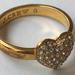 J. Crew Jewelry | J. Crew Jeweled Heart Gold Ring (Size 6) | Color: Gold/Silver | Size: 6