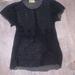 Free People Tops | Free People Black Lace Top Sz L + Free Black Earrings | Color: Black | Size: L