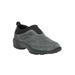 Women's Wash & Wear Slip On Ii Flat by Propet in Pewter Suede (Size 11 X(2E))