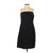 Ann Taylor LOFT Cocktail Dress - A-Line: Black Solid Dresses - Women's Size 4