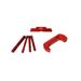 Cross Armory Glock 3-Piece Kit 4 Pin Set Extended Mag Catch Extended Slide Lock Gen 4 Red Small CRG4OKRD