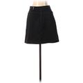 AT Denim Casual A-Line Skirt Mini: Black Solid Bottoms - Women's Size 4