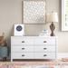 Three Posts™ Teen Humberto 6 Drawer 55" W Double Dresser Wood in White | 30 H x 55 W x 18 D in | Wayfair 0EBD330AF4A14812852829A6FF43A5DE