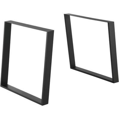 [en.casa] - 2er-Set Tischgestell 75x72 cm Stahl Schwarz Matt en.casa Image