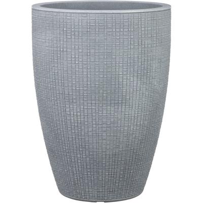 Barceo High 40, Hochgefäß/Blumentopf/Pflanzenkübel, rund, aus Kunststoff Farbe: Stony Grey, 29 cm Image