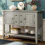 Cambridge Series Buffet Sideboard Console Table with Bottom Shelf Gray