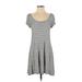 American Eagle Outfitters Casual Dress - A-Line: Gray Print Dresses - Women's Size Small
