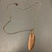 Anthropologie Jewelry | Bronze Leaf Necklace | Color: Cream/Gold | Size: Os