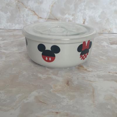 Disney Kitchen | Disney: Mickey And Minnie Mouse Ceramic Storage Container/ Small | Color: Black/Red | Size: Os