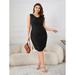 Torrid Dresses | *Torrid Black Sleeveless Cowl Neck Ruched Bodycon Dress Womens Plus 4 | Color: Black | Size: 4x