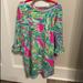 Lilly Pulitzer Dresses | Lilly Pulitzer Girls Knit Print Dress Size Medium (6-7) | Color: Green | Size: 7g