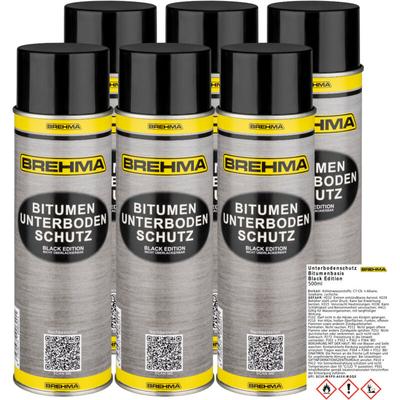 6x Bitumen Unterbodenschutz Black Edition 500ml Steinschlagschutz Spray schwarz