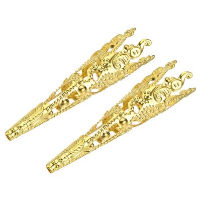 Corsage Decorative Holder, Lapel Pin Brooch Vase 42mm Gold Tone 2pcs - Gold Tone