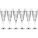 Majestic Gifts Inc. Set of 6 Glass Designed Flute-8 oz.-Made in Europe