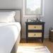 Newcomb Black 2 Drawer Nightstand