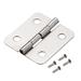 1.14" Rounded Corner Butt Hinges Silver Door Cabinet Hinge 10pcs