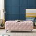 Button-Tufted Ottoman Bench Upholstered Velvet Accent Bench