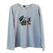 Disney Tops | Disney Mickey Minnie Mouse Fleece Long Sleeve Casual Pullover Sweatshirt Euc L | Color: Blue/Green | Size: L