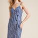 Anthropologie Dresses | Anthropologie Morin Button Front Midi Dress Size M | Color: Blue/White | Size: M