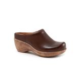 Wide Width Women's Madison Clog by SoftWalk in Dark Brown (Size 11 W)