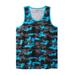 Men's Big & Tall Heavyweight Cotton Tank by KingSize in Electric Turquoise Camo (Size XL)