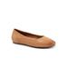 Wide Width Women's Shiraz Flat by SoftWalk in Luggage (Size 11 W)