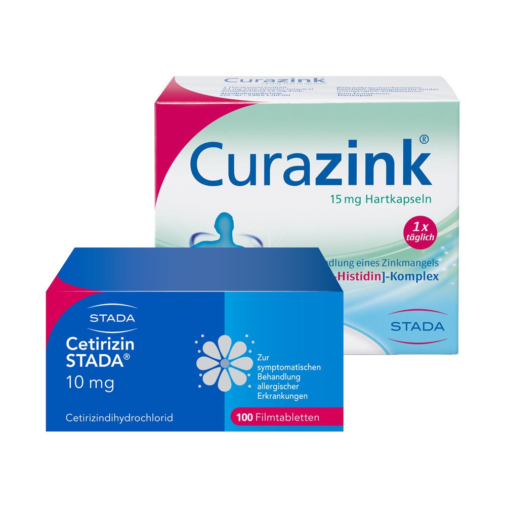 Cetirizin Stada 10 mg Filmtabletten + Curazink Hartkapseln 1 St Set