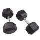 AJX Hex Dumbbells Weights Sets – 15kg Single And Pair Rubber Encased Hexagonal Cast Iron Weight Dumbbell Sets Chrome Finish Contoured Pinned Heads For Commercial or Home Use Black (15 x 2 = 30kg)