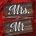 aMonogram Art Unlimited Mr & Mrs 2 Piece Rustic Wood Board Wall Décor Set in Brown/White | 4 H x 0.25 W in | Wayfair 961021P